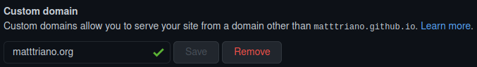 set custom domain